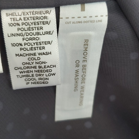 Loft Gray and Blue Polka Dot Raceback Spaghetti Strap Dressy Camisole Tank Top - Picture 6 of 6